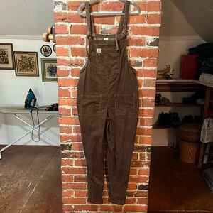 Lucy & Yak brown corduroy original dungarees size US10 tall